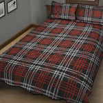 Tartan Knitted Pattern Print Quilt Bed Set