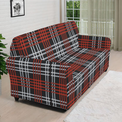 Tartan Knitted Pattern Print Sofa Cover