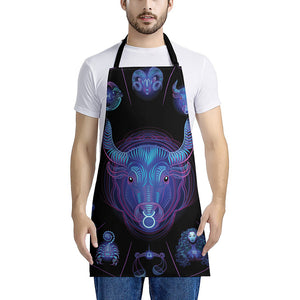 Taurus And Astrological Signs Print Apron