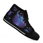 Taurus And Astrological Signs Print Black High Top Shoes