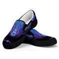 Taurus And Astrological Signs Print Black Slip On Sneakers