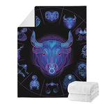 Taurus And Astrological Signs Print Blanket