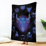 Taurus And Astrological Signs Print Blanket