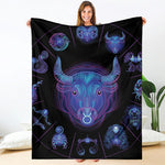 Taurus And Astrological Signs Print Blanket