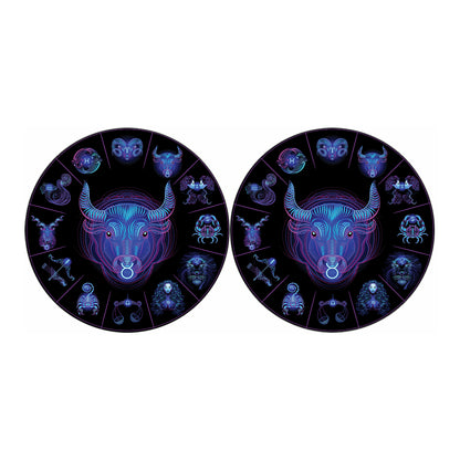 Taurus And Astrological Signs Print Car Coasters