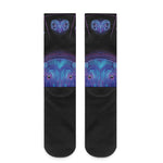 Taurus And Astrological Signs Print Crew Socks