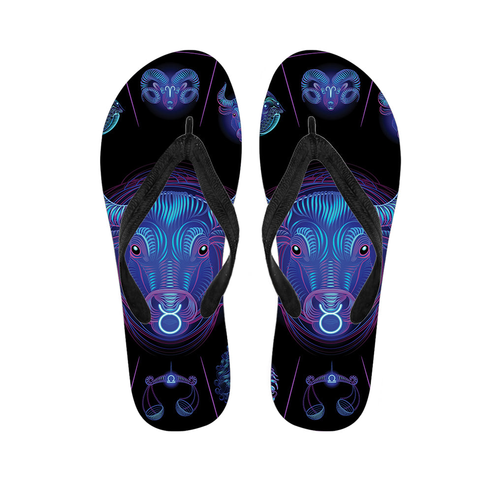Taurus And Astrological Signs Print Flip Flops