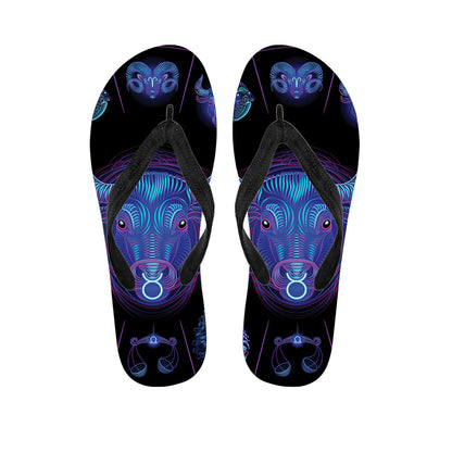 Taurus And Astrological Signs Print Flip Flops