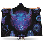 Taurus And Astrological Signs Print Hooded Blanket