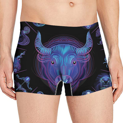 Taurus And Astrological Signs Print Men's Boxer Briefs