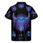 Taurus And Astrological Signs Print Men's Short Sleeve Shirt