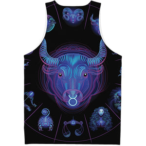 Taurus And Astrological Signs Print Men's Tank Top