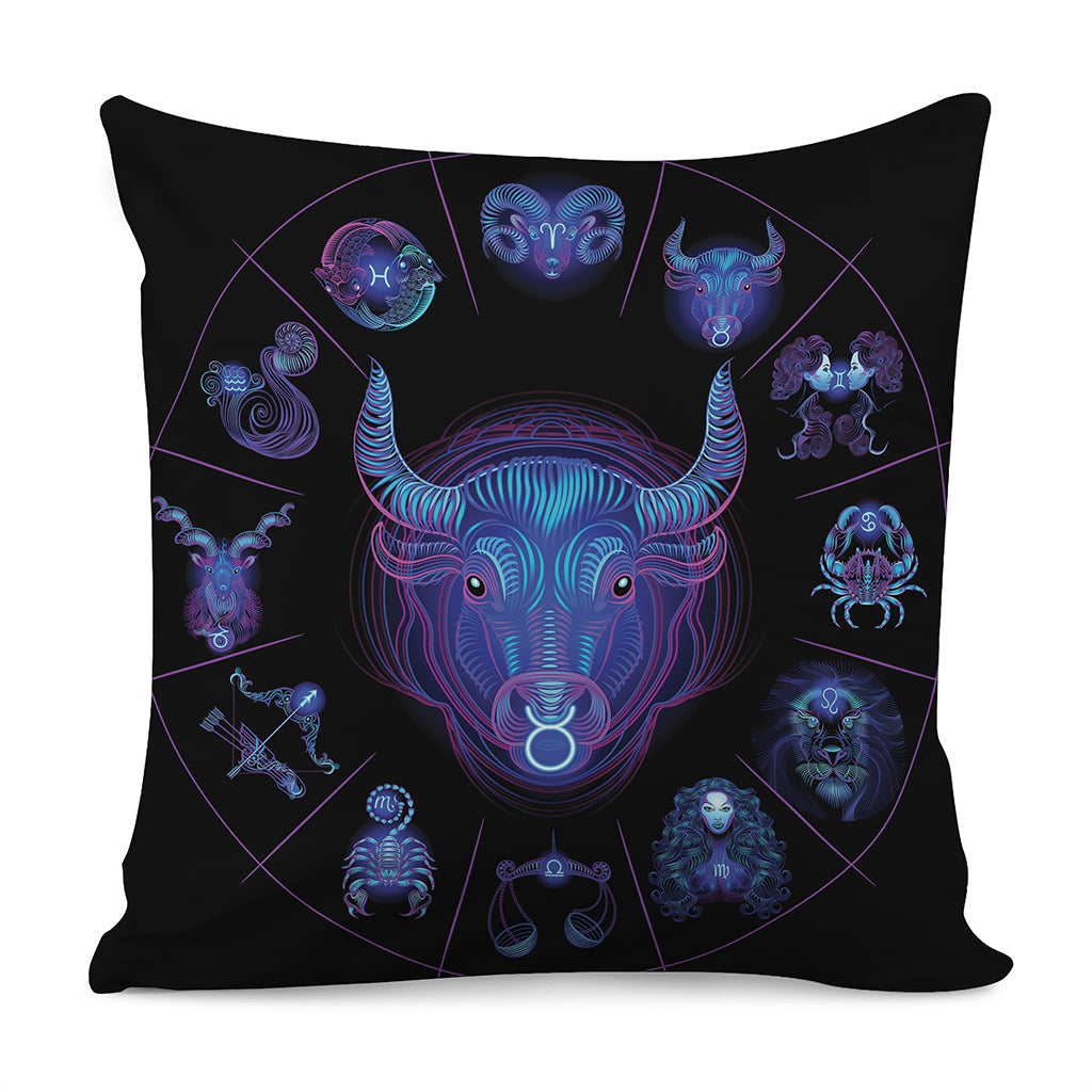 Taurus And Astrological Signs Print Pillow Cover