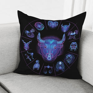 Taurus And Astrological Signs Print Pillow Cover