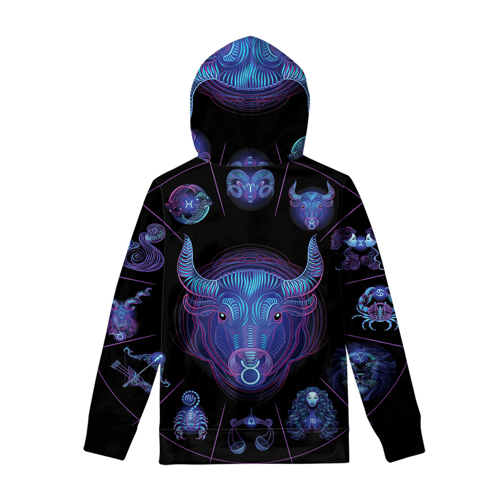 Taurus And Astrological Signs Print Pullover Hoodie