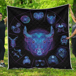 Taurus And Astrological Signs Print Quilt