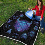 Taurus And Astrological Signs Print Quilt