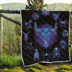 Taurus And Astrological Signs Print Quilt