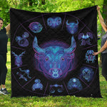 Taurus And Astrological Signs Print Quilt