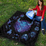 Taurus And Astrological Signs Print Quilt