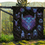 Taurus And Astrological Signs Print Quilt