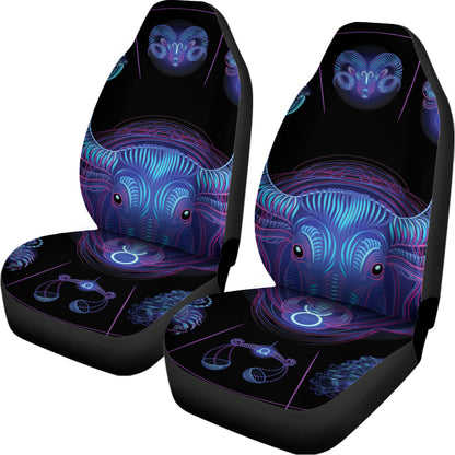 Taurus And Astrological Signs Print Universal Fit Car Seat Covers
