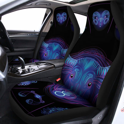 Taurus And Astrological Signs Print Universal Fit Car Seat Covers