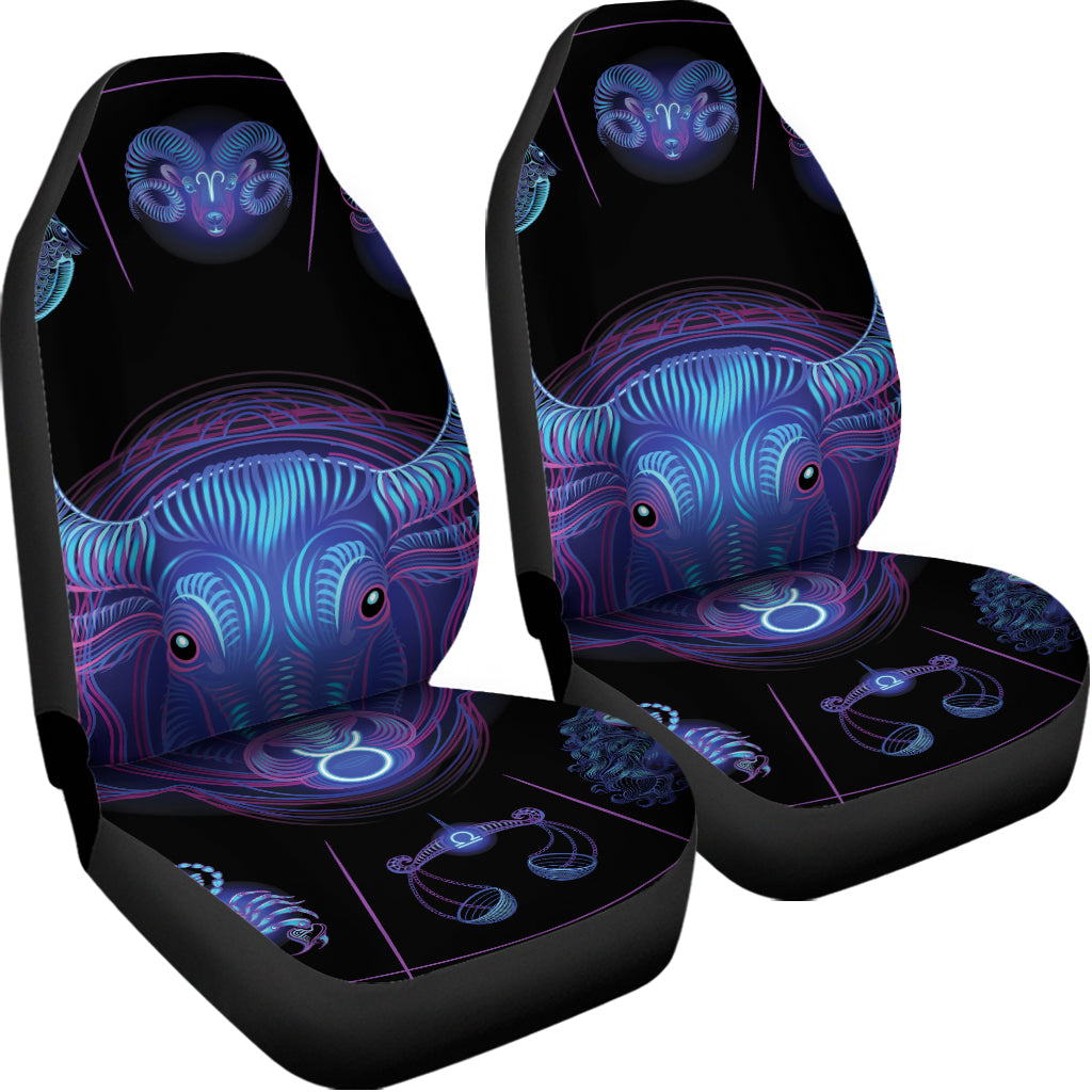 Taurus And Astrological Signs Print Universal Fit Car Seat Covers