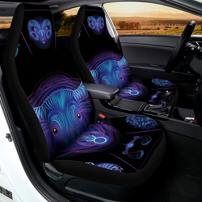 Taurus And Astrological Signs Print Universal Fit Car Seat Covers
