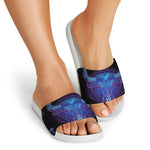 Taurus And Astrological Signs Print White Slide Sandals