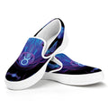 Taurus And Astrological Signs Print White Slip On Sneakers