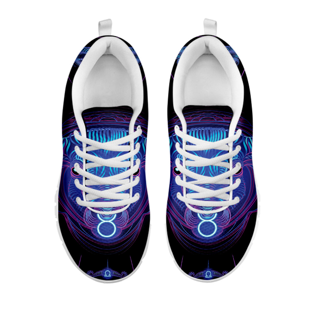 Taurus And Astrological Signs Print White Sneakers