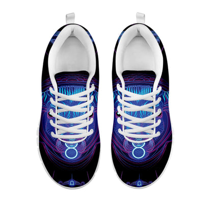 Taurus And Astrological Signs Print White Sneakers