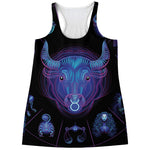 Taurus And Astrological Signs Print Women's Racerback Tank Top