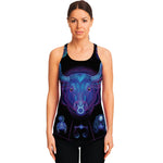 Taurus And Astrological Signs Print Women's Racerback Tank Top