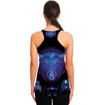 Taurus And Astrological Signs Print Women's Racerback Tank Top