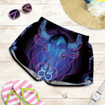 Taurus And Astrological Signs Print Women's Shorts