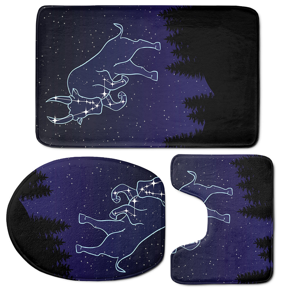 Taurus Constellation Print 3 Piece Bath Mat Set