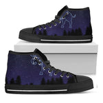 Taurus Constellation Print Black High Top Shoes