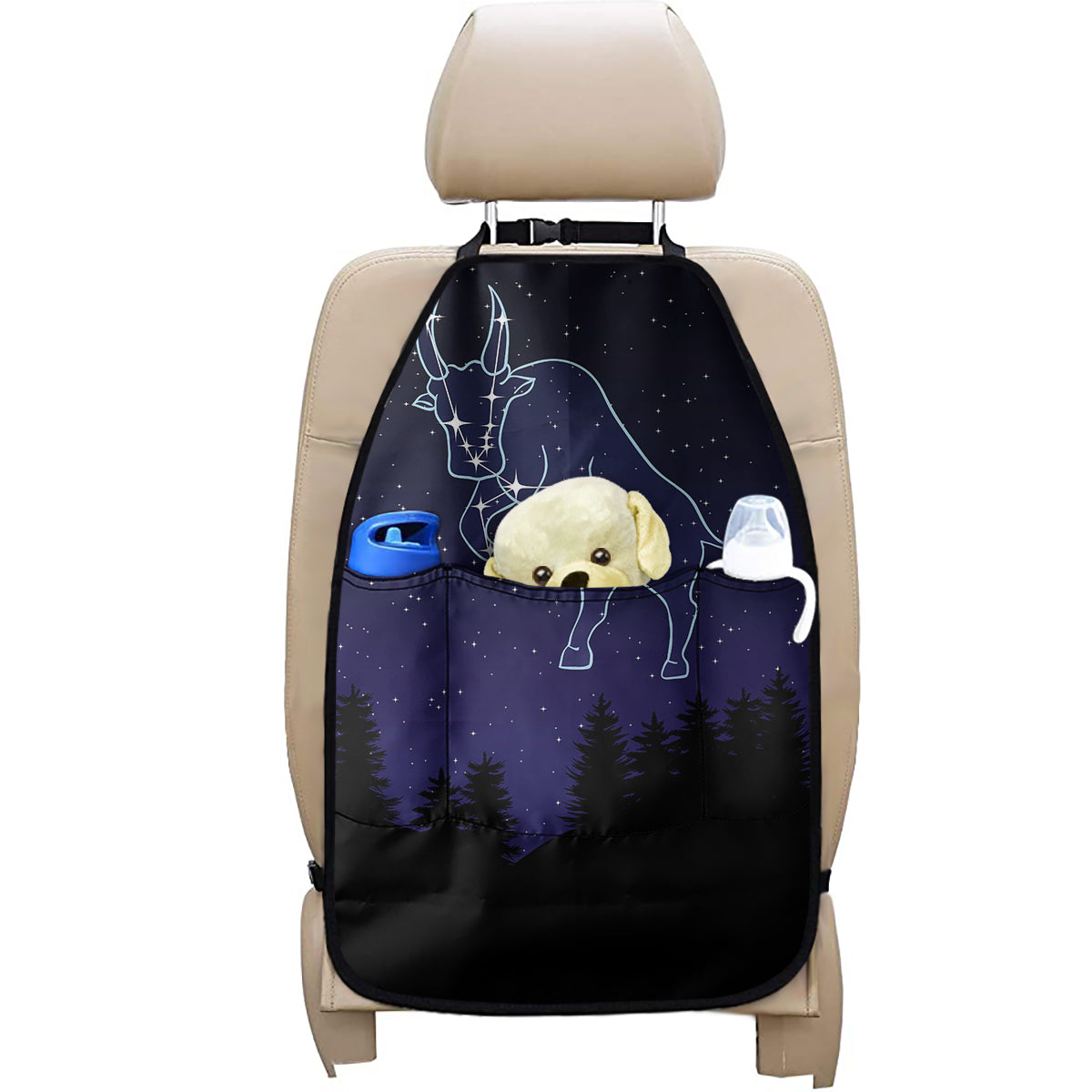 Taurus Constellation Print Car Seat Organizers