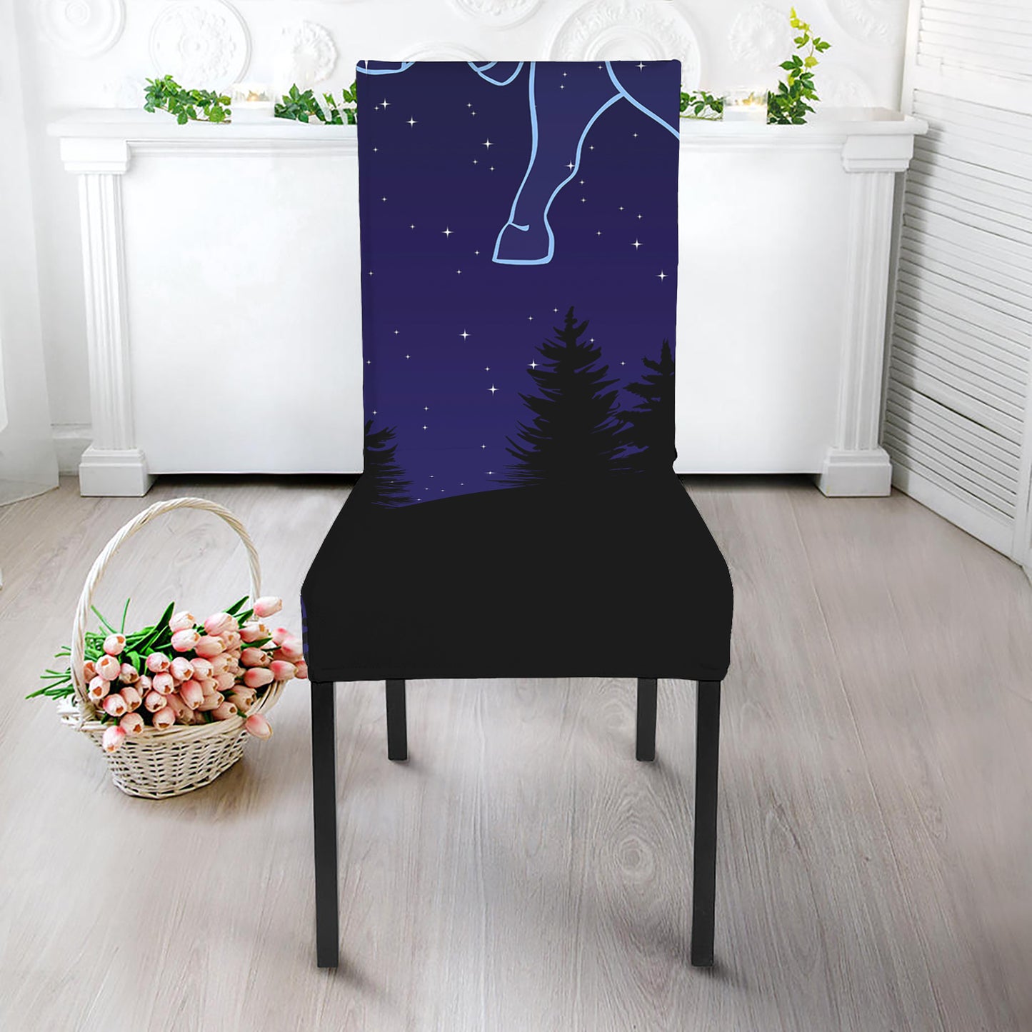 Taurus Constellation Print Dining Chair Slipcover