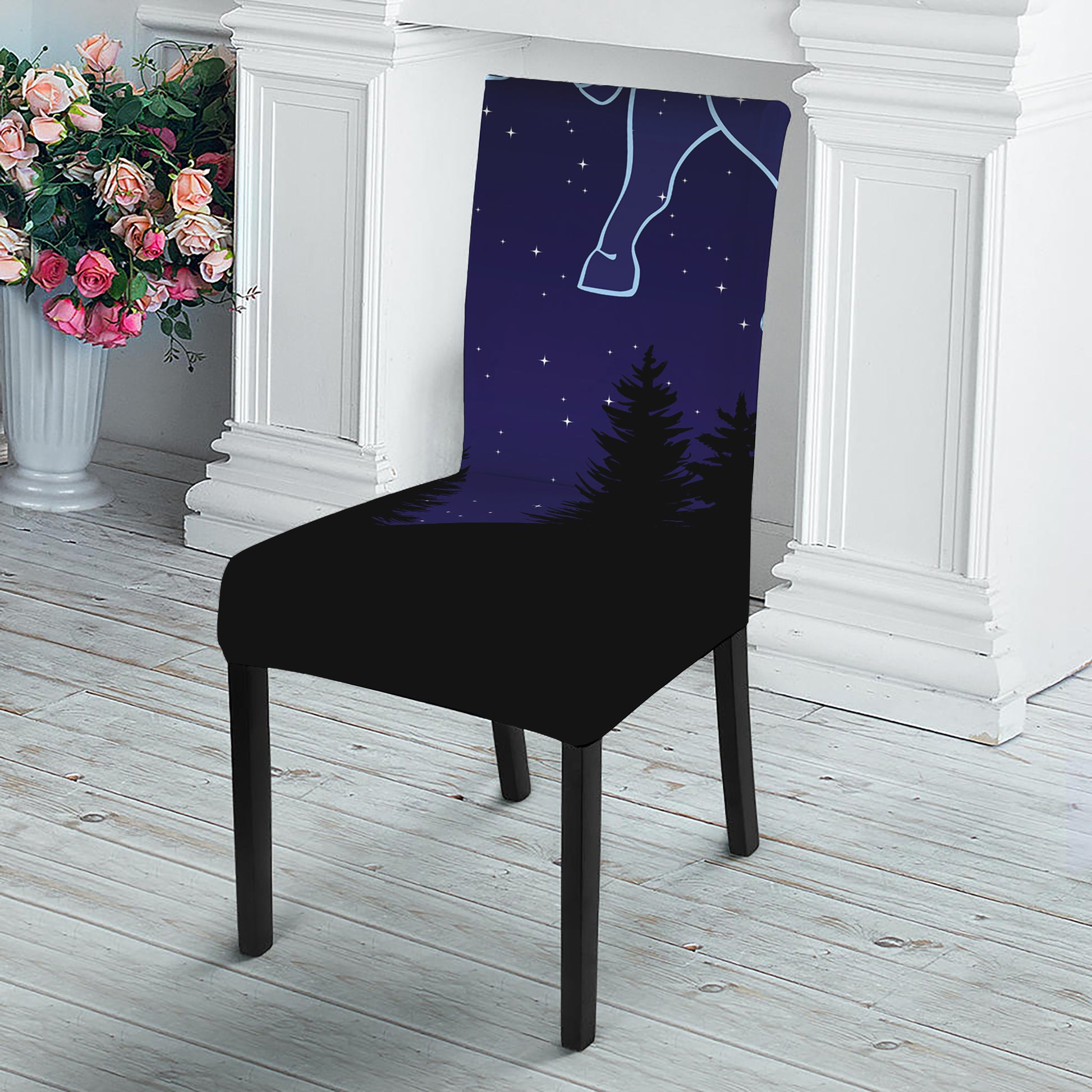 Taurus Constellation Print Dining Chair Slipcover