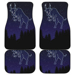 Taurus Constellation Print Front and Back Car Floor Mats