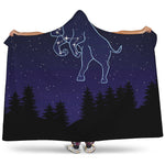 Taurus Constellation Print Hooded Blanket