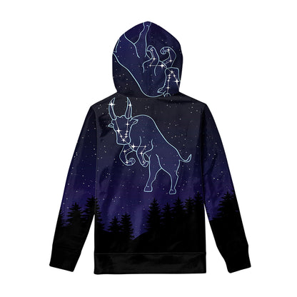 Taurus Constellation Print Pullover Hoodie