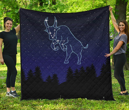 Taurus Constellation Print Quilt