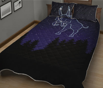 Taurus Constellation Print Quilt Bed Set