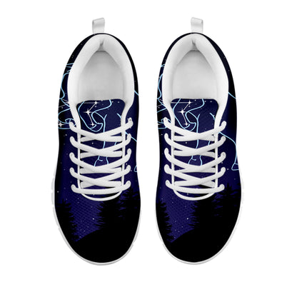 Taurus Constellation Print White Sneakers