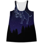 Taurus Constellation Print Women's Racerback Tank Top
