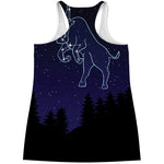 Taurus Constellation Print Women's Racerback Tank Top